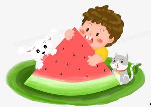 吃瓜装饰素材图片大全,吃瓜装饰素材图片大全赏析